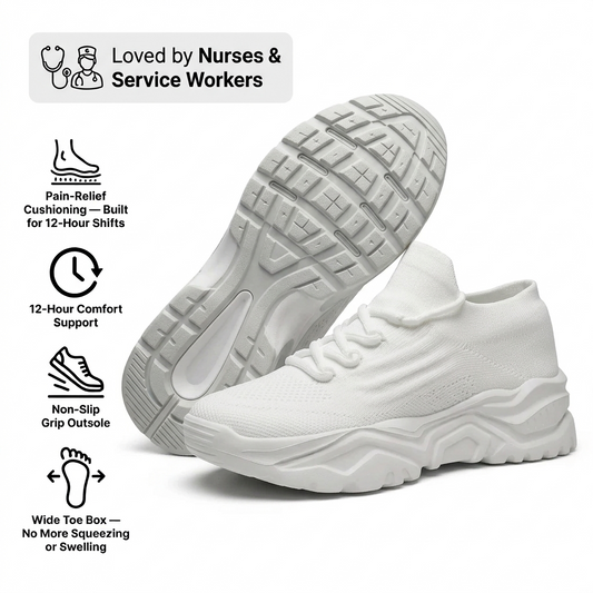 Selovra™ Pro — 12-Hour Shift Shoes for All-Day Foot, Knee & Back Pain Relief
