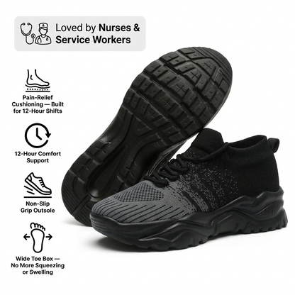 Selovra™ Pro — 12-Hour Shift Shoes for All-Day Foot, Knee & Back Pain Relief